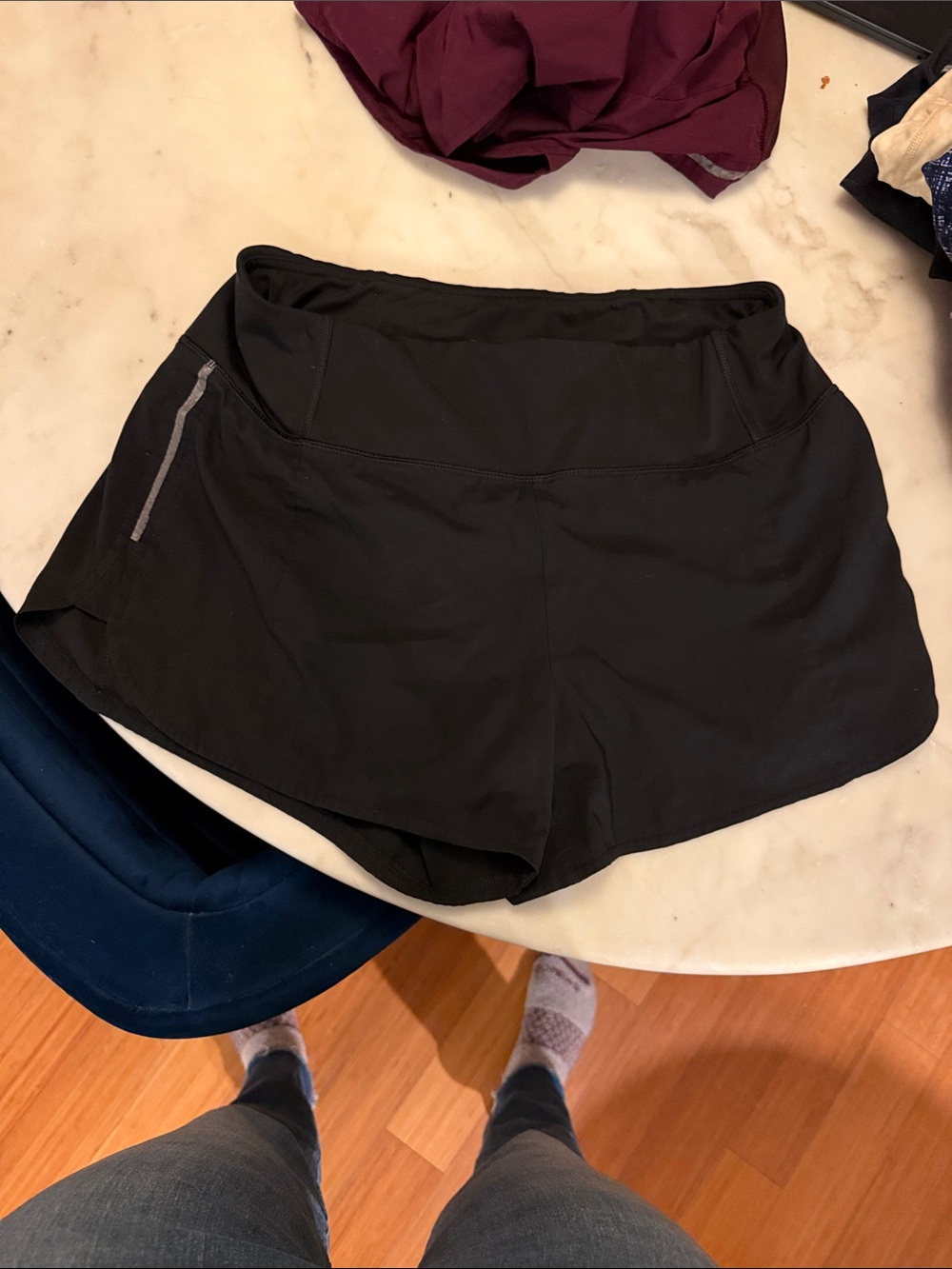 Athleta Black Women's Athletic Shorts with Reflective Trim